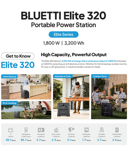 Generador Solar <span class=keywords><strong>BLUETTI</strong></span> 200W 300w 600w 1000w 2700w Banco de Energía Solar Portátil para Exteriores Batería Lifepo4 Estación de Energía Portátil - Product Image 2