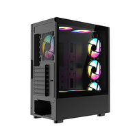 Boîtiers PC AntarcChill Odm Mid Tower en verre trempé, boîtier PC ATX, châssis Mid Tower M-ATX/ITX, armoire en bois, boîtier d'ordinateur MATX