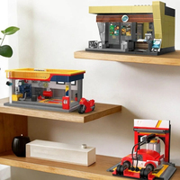 Cada C66033 C66034 C66035 MOC Station-service Vue sur la ville Kit de briques architecturales pour adultes Cadeaux Ensembles de blocs de construction