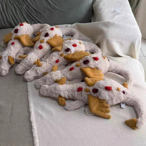 Jc Cute Soft Peluche <span class=keywords><strong>Dragon</strong></span> de Neige en Coton PP Rembourré, Couleurs Matcha et Arc-en-ciel, <span class=keywords><strong>Dragon</strong></span> Couché, <span class=keywords><strong>Doudou</strong></span> - Product Image 4