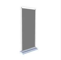 Support de bannière publicitaire autoportant en alliage d'aluminium, forme de porte incurvée, léger, impression numérique CMYK pour la publicité