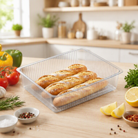 Boîte à fruits en plastique transparent écologique, emballage pour desserts, plateau intérieur transparent, qualité alimentaire PET, conteneur jetable pour pâtisserie