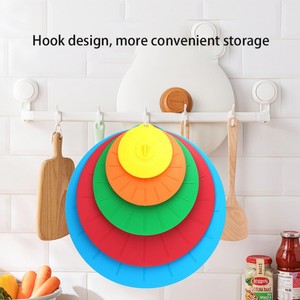 Couvre-plat en silicone pour micro-ondes, couvre-plat de cuisine coloré, réutilisable, pour <span class=keywords><strong>pot</strong></span>, bol, tasse, couvercle en silicone à ventouse scellé - Product Image 2