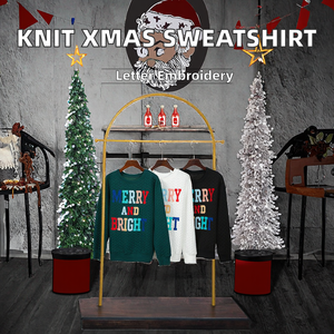 เสื้อไหมพรมคอกลมพิมพ์ลายตัวอักษร แขนยาว ระบายอากาศได้ดี คุณภาพสูง สำหรับผู้หญิง ใส่ในช่วงฤดูหนาว เหมาะสำหรับเทศกาลคริสต์มาส จาก Dear-Lover Wholesale - Product Image 2