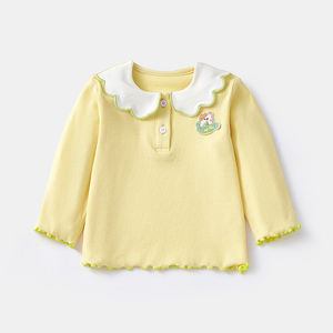 Camiseta Polo Estilo Coreano para Niñas 2026, Camiseta de Manga Larga para Bebés, Primavera-Otoño, Camiseta Interior, Top Polo Infantil - Product Image 5