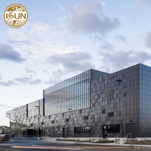 <span class=keywords><strong>Façade</strong></span> moderne en métal Revêtement mural extérieur en aluminium Placage acoustique <span class=keywords><strong>isolé</strong></span> en aluminium Mur rideau pour hôtel centre commercial - Product Image 2