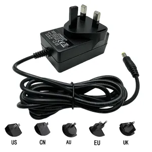 CN/美国/英国/欧盟/非盟发光二极管条电源适配器5V3A4A5A6A7A类型产品18w电源交流100-240V输入1.5m DC电缆电子产品