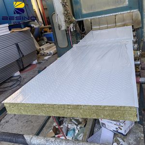 Paneles Sándwich <span class=keywords><strong>de</strong></span> Lana <span class=keywords><strong>de</strong></span> Roca Aislantes para Paredes, <span class=keywords><strong>Alta</strong></span> <span class=keywords><strong>Densidad</strong></span>, Ignífugos, Económicos, Grado A1 - Product Image 4