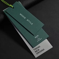 Étiquettes de vêtements personnalisées pour femmes, 100 pièces, étiquettes suspendues haut de gamme pour cartes vertes, conception de logo sans encre spéciale, papier écologique