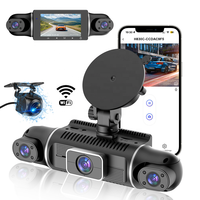 Caméra embarquée 4 canaux 3 pouces 2.5K HD avec Wi-Fi, vision nocturne, capteur G, enregistrement en boucle, surveillance de stationnement 24h/24, enregistreur vidéo IPS
