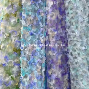 Tại Chỗ Bán buôn <span class=keywords><strong>Net</strong></span> vải 3D Rose Ribbon thêu vải 3D nhỏ Rose Wedding Dress trang trí vải - Product Image 6