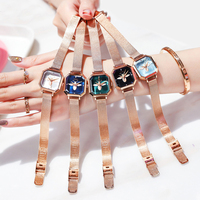 2020 elegante de oro rosa de acero inoxidable de señora de las mujeres reloj suizo para mujer regalo
