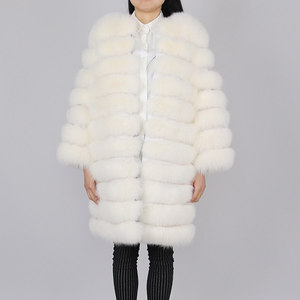 معطف شتوي طويل للنساء من فرو الثعلب الطبيعي عالي الجودة YY1603 - Product Image 6