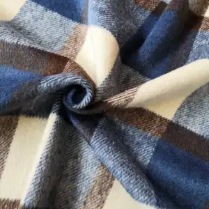 Prezzo di fabbrica Double-face, tessuto Tweed misto lana traspirante che si adatta a tessuto in Tweed Boucle di poliestere tinto in tinta unita/