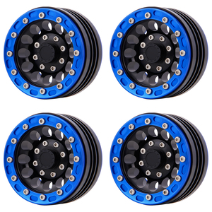 Ruedas de Aluminio con Aros Beadlock de 1.9 Pulgadas, Mecanizadas por CNC, para Autos <span class=keywords><strong>RC</strong></span> 1/10, Traxxa S TRX4 SCX10 <span class=keywords><strong>D90</strong></span>, Piezas de Mejora - Product Image 1