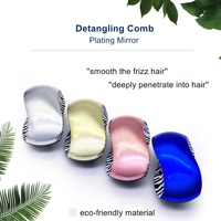 Peigne de massage à sec ou humide de galvanoplastie portable de type mangue personnalisé pour enlever les nœuds et les nœuds brosse à cheveux démêlante