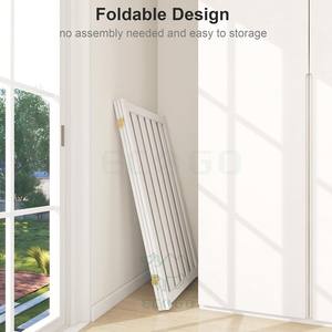 Barrière pour animaux de compagnie autoportante extra haute de 36 pouces, moderne et écologique, en bois massif, pliable, avec pieds de support - Product Image 6