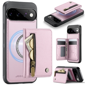 Funda tipo cartera con cierre de cremallera y carga inalámbrica para Google Pixel <span class=keywords><strong>11</strong></span>/<span class=keywords><strong>11</strong></span> <span class=keywords><strong>Pro</strong></span> XL/10A, Funda magnética para Pixel 9A/10/9 <span class=keywords><strong>Pro</strong></span> - Product Image 1