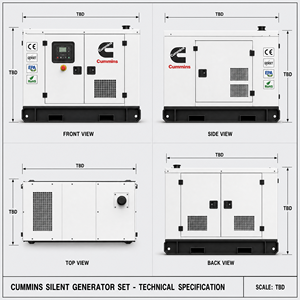 Generador Diésel Industrial Súper Silencioso de Alta Eficiencia con Motor Cummins WeiChai, Refrigeración por Agua, 50kW 100kW, 50kva 100kva con ATS - Product Image 3