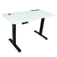 Cadre de bureau électrique moderne noir OEM à double moteur, 2 niveaux, avec poutre télescopique, réglable en hauteur, pour position assise ou debout, pieds de bureau en métal
