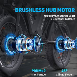 จักรยานไฟฟ้า RidStar Q20 Pro ขนาด 20 นิ้ว 52V 40Ah มอเตอร์คู่ แบตเตอรี่ลิเธียม ยางอ้วน สำหรับปั่นบนภูเขาและทางวิบาก - Product Image 2