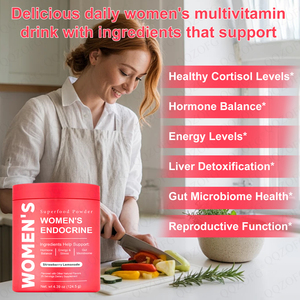 Polvo para el Equilibrio <span class=keywords><strong>Hormonal</strong></span> Directo de Fábrica, Suplemento de Apoyo <span class=keywords><strong>Endocrino</strong></span> para Mujeres para la Salud Intestinal, Sabor Limonada de Fresa, 125g - Product Image 3
