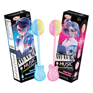 Aardbei-druif smaak 15g muzikale gummy lolly harde snoepjes halal kinderspeelgoed zingende lolly fruitzak - Product Image 1