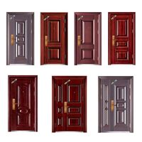 Vente directe d'usine Porte en acier moderne pour villa Porte principale extérieure Anti-vol Dimensions personnalisées Garantie de 5 ans