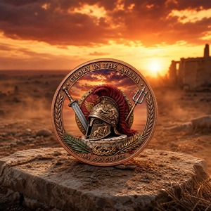 Moneda Conmemorativa de Cobre Fino .999 de 1oz con Relieve de Borde de Laurel del Coliseo de la Batalla de <span class=keywords><strong>Duelo</strong></span> de Gladiadores Romanos, Artesanía Metálica - Product Image 2