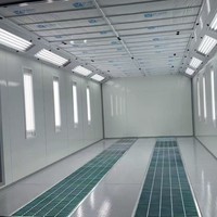 Cabine de peinture automatique LX3 |   Brûleur RIELLO G10 d'Italie |   Cabine de peinture de 7 mètres de long pour voitures