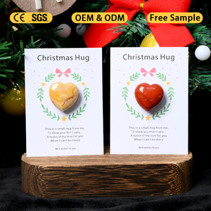 Cœur en cristal naturel fait main avec <span class=keywords><strong>carte</strong></span> - Cadeau de Noël parfait en pierres précieuses à faire soi-même - Product Image 1