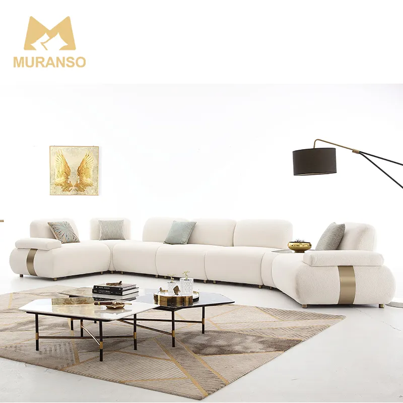 Современная элегантная дизайнерская тканевая длинная секционная гостиная диван модульная гостиная диван мебель