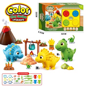 Juguetes de <span class=keywords><strong>Plastilina</strong></span> de <span class=keywords><strong>Dinosaurios</strong></span> para Niños, Set de Arcilla para Modelar Escenas de Campamento Volcánico de <span class=keywords><strong>Dinosaurios</strong></span>, Figuras de <span class=keywords><strong>Dinosaurios</strong></span>, Arcilla de Colores con Moldes y Herramientas - Product Image 2