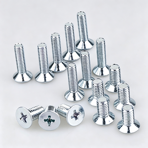 Tornillo de máquina de cabeza avellanada con ranura cruzada de acero al carbono, tornillo métrico - Product Image 6