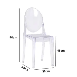 Dining chair ins ghost chair devil net red household plastic crystal stool acrylic transparent make-up chair