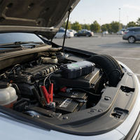 Démarreur de batterie professionnel 600A 150PSI 7200mAh robuste 4-en-1 avec compresseur d'air pour gonflage de pneus et démarrage d'urgence de voiture