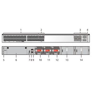 Commutateur d'accès d'entreprise CloudEngine S5732-H24S4X6QZ-V2 02354VBL avec 24 ports GE SFP, 4 ports 10GE SFP+ et 6 ports 40GE QSFP - Product Image 4