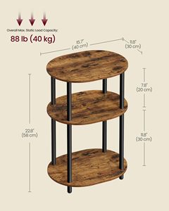 Table basse personnalisée avec rangement et étagère ouverte, table d'appoint pour salon et chambre à coucher - Product Image 2