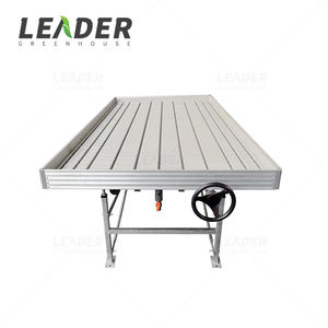 Sistema idroponico automatizzato di flusso e riflusso (flood e Frain) telaio in alluminio banco di rotolamento tavolo verticale Grow Rack sistema - Product Image 1