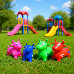 Juguete Inflable de Vaca Saltarina, 12 Piezas, Plástico, Juego al Aire Libre para Niños de 2 a 4 Años, Unisex - Product Image 2