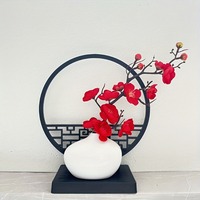 Nouveaux Ornements de Maison Écran Style Chinois, Mini Vases en Plastique et Décorations Créatives de Plantes en Pot pour l'Entrée de la Cour