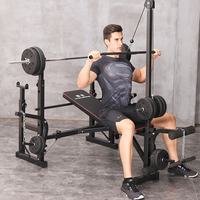 Banc de musculation pliable tout-en-un 021B : Station multifonctionnelle pour levée de poids et développé couché