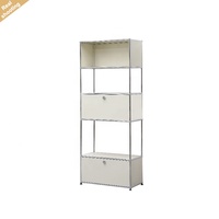 Mueble de Almacenamiento Modular de Estilo Moderno, Estante Abierto, Estructura de Acero Inoxidable, Mueble Auxiliar para Sala de Estar