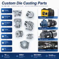 Service de moulage sous pression d'aluminium OEM, carter de moteur, couvercle de pompe, pièces de générateur ADC12 SKD61, moulage usiné CNC