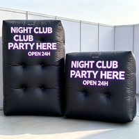 Mur d'images gonflable géant personnalisé lumineux, panneau publicitaire imprimé pour salon professionnel extérieur et soirée en club