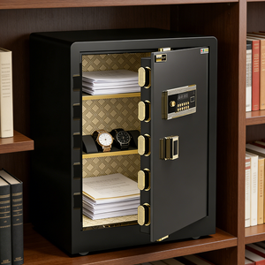 Caja Fuerte de Acero Grande con Cerradura de Huella Digital, Cerradura Electrónica con Contraseña, Cerradura con Llave, Caja Fuerte para el <span class=keywords><strong>Hogar</strong></span>, la Escuela, el Banco, el Hotel - Product Image 4