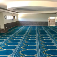 Tapis de prière musulman islamique turc pakistanais rouge personnalisé en gros, tapis classique de la mosquée, tapis de prière enroulable, tapis mural