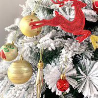 CB002 30 Stück 6cm Weihnachtsbaum-Dekorationen Ornament-Set Glitzernde Hängende Weihnachtsdekoration Christbaumkugeln