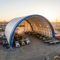 Structure de tente d'entreposage en tissu pour la construction navale, abri, conteneur, hangar, entrepôt, certifiée pour engrais, en PVC et acier galvanisé