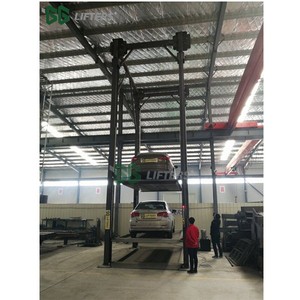Sistem Lift Parkir Mobil Vertikal Mekanis Hidrolik Empat Tingkat Empat Tiang Quad, Peralatan Garasi, Tempat Parkir Mobil, Parkir Otomatis - Product Image 3